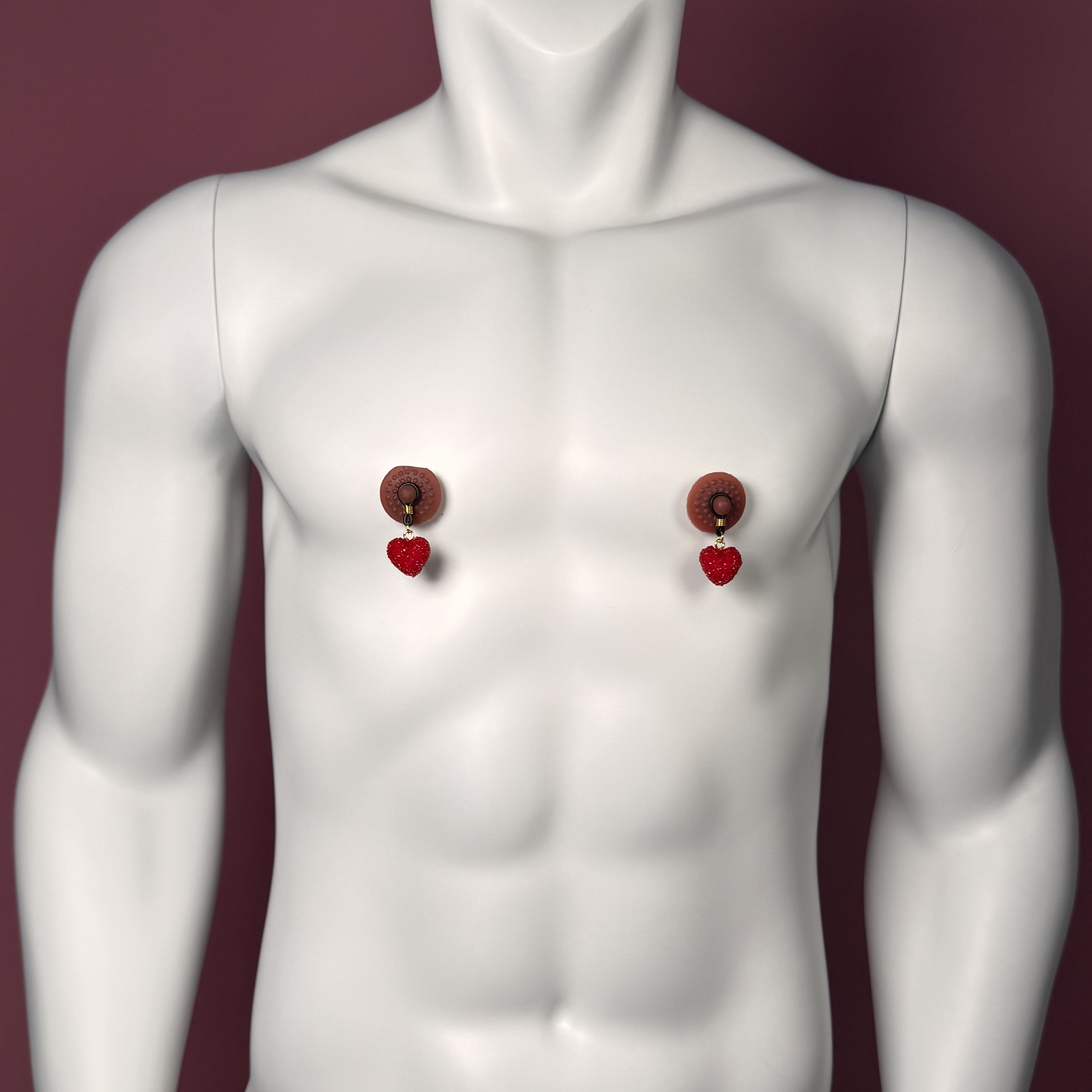 His Red Heart Nipple Clamps