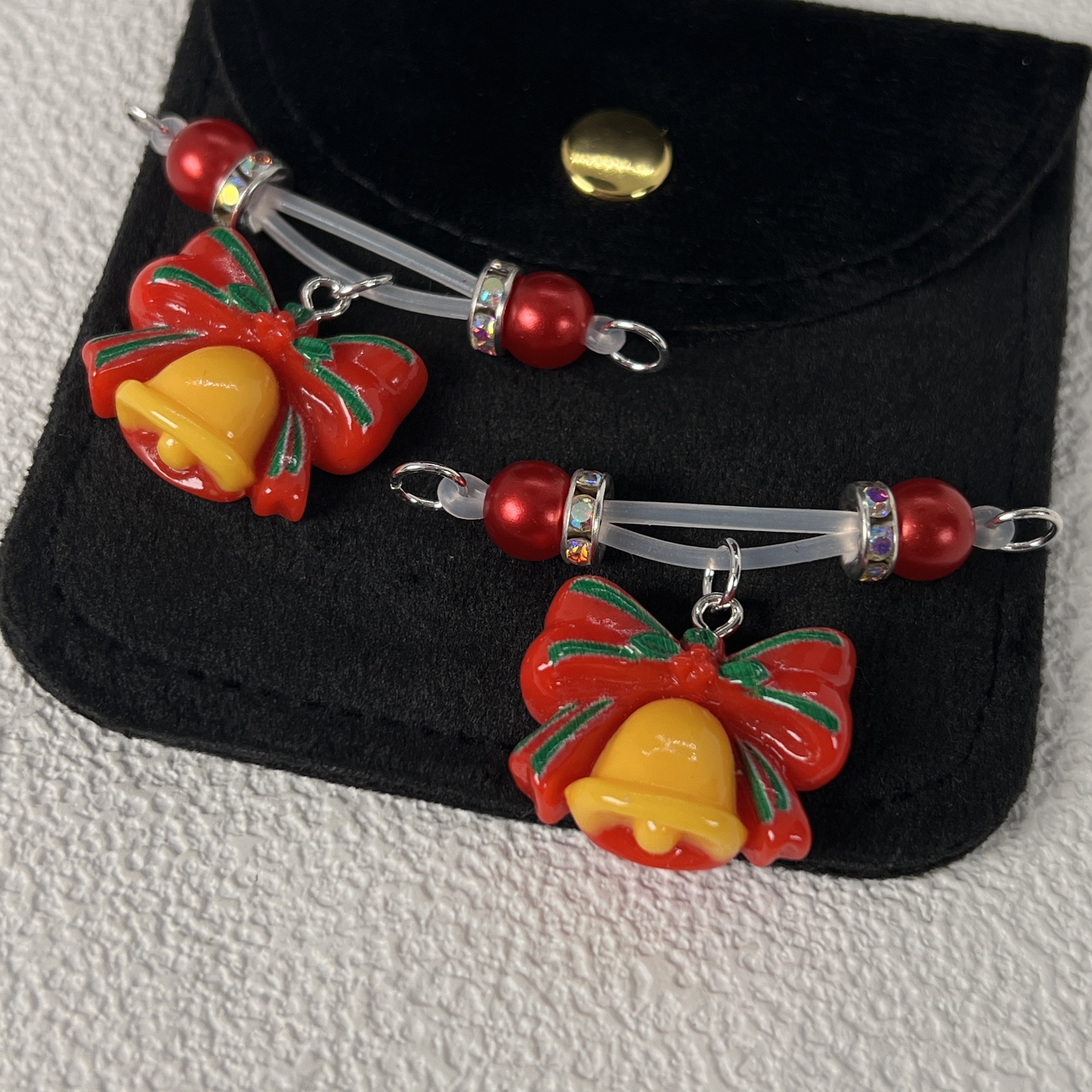 Bowknot Red Bead Nipple Accessories