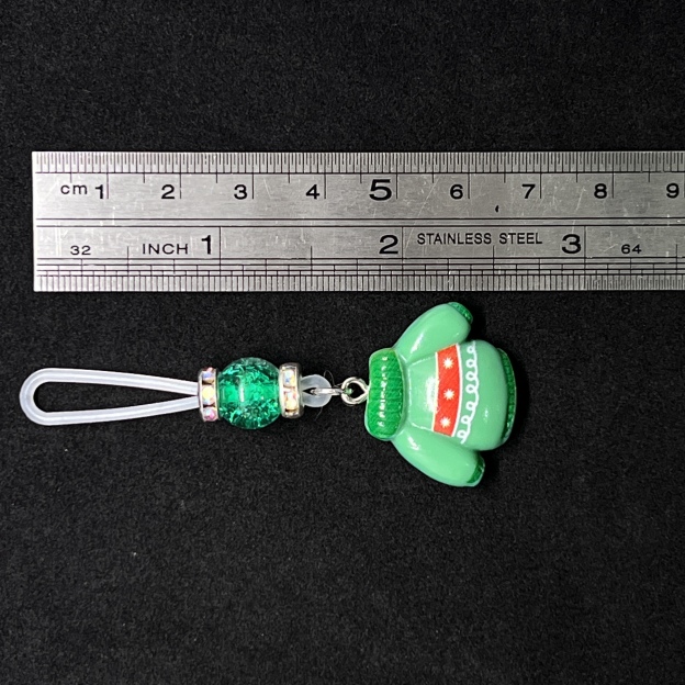 Holiday Sweater Green Bead Nipple Clamps