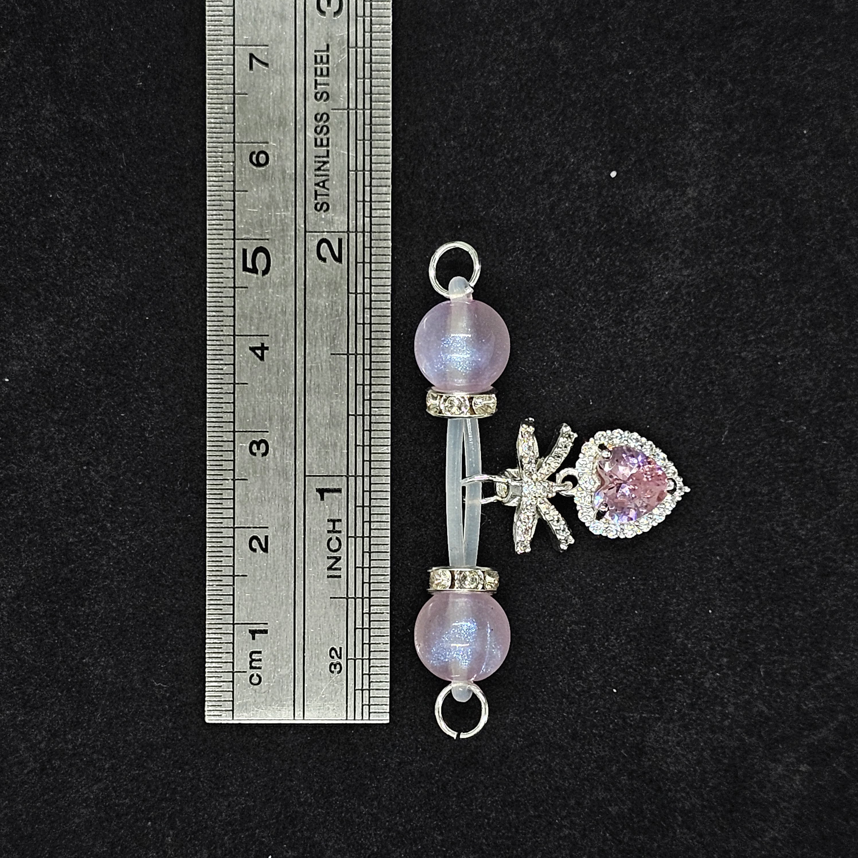 Pink Serenity Crystal Clamps