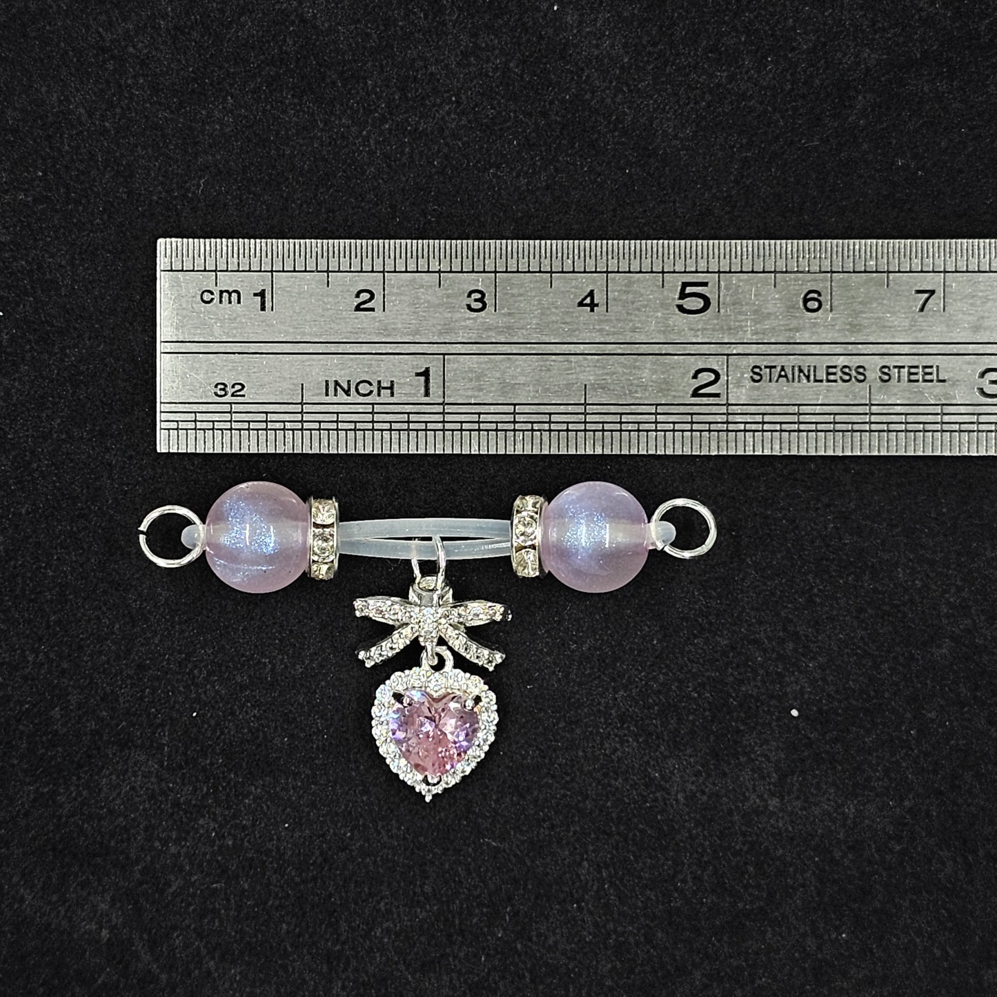 Pink Serenity Crystal Clamps