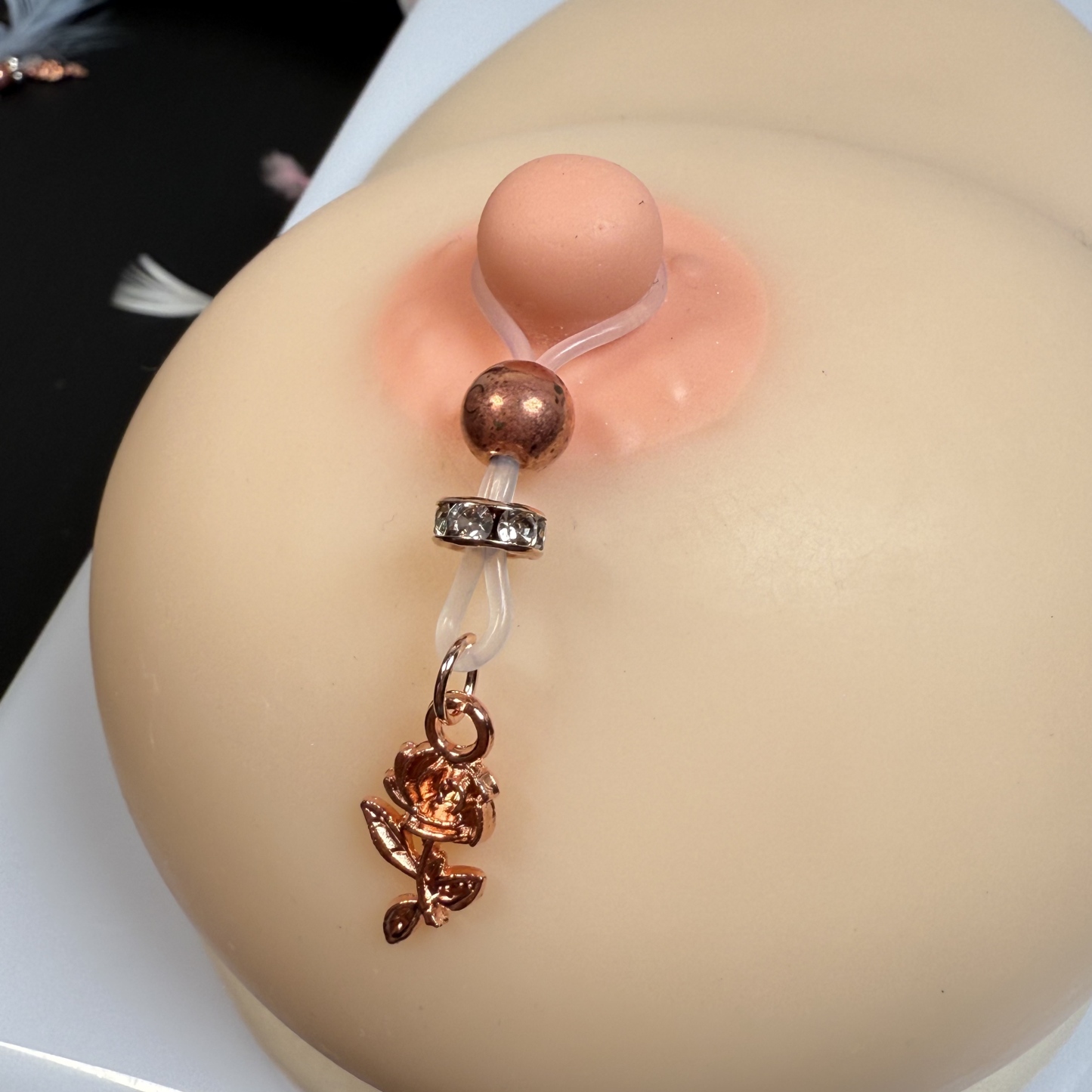 Sand Gold Rose Adjustable Nipple Clamps