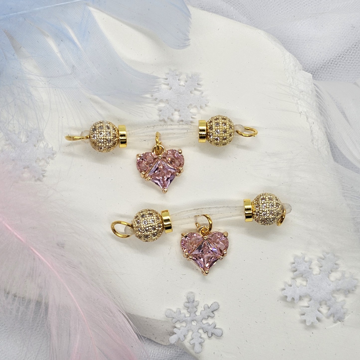 Gilded Heart Clips