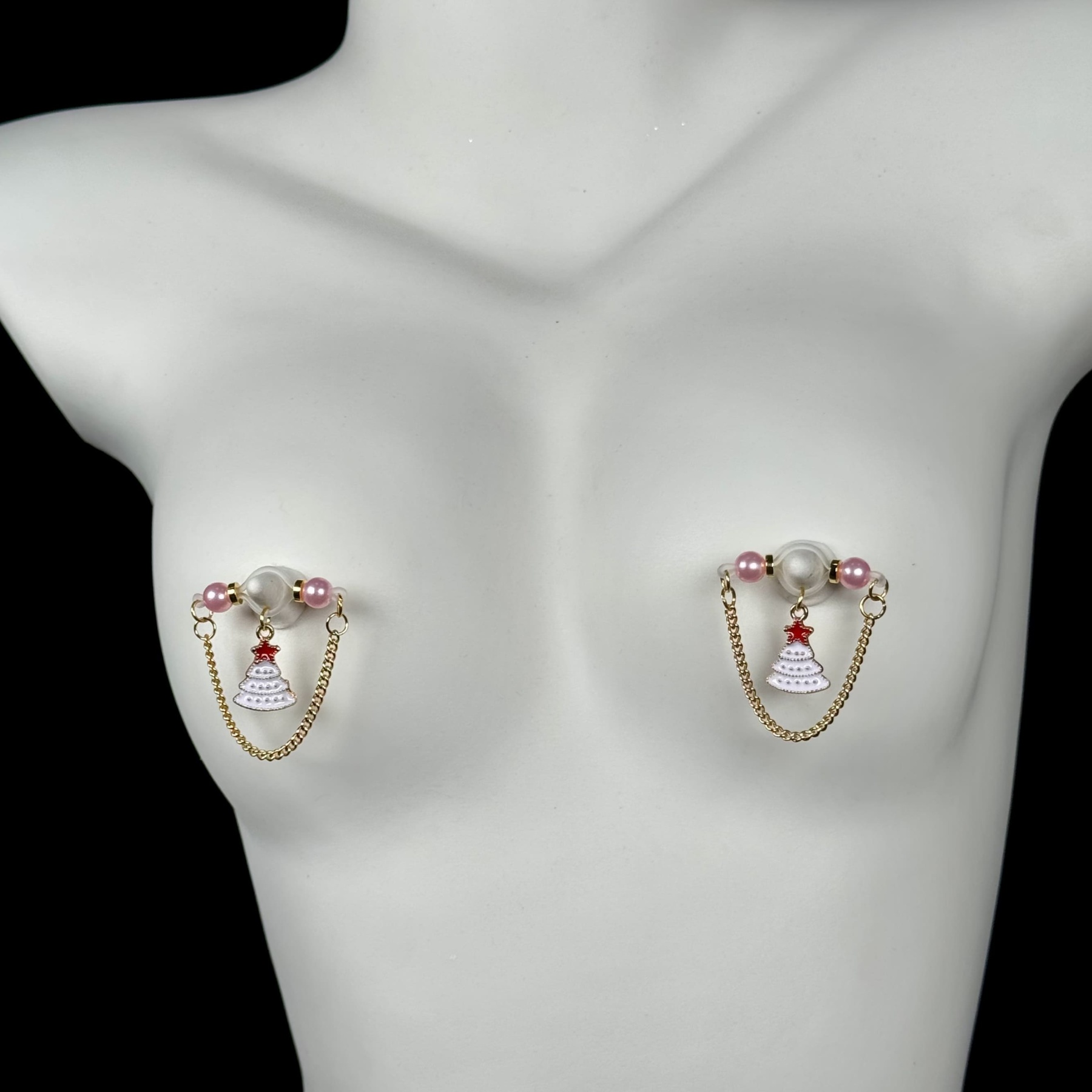 Winter Pearl Ornament Chain Clamps