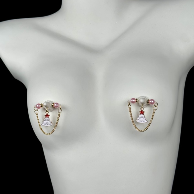 Winter Pearl Ornament Chain Clamps