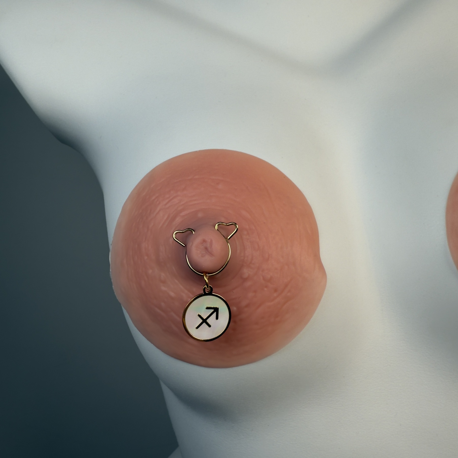Adjustable nipple decoration - custom zodiac sign