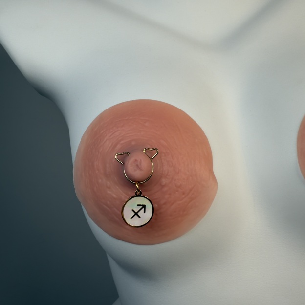 Adjustable nipple decoration - custom zodiac sign