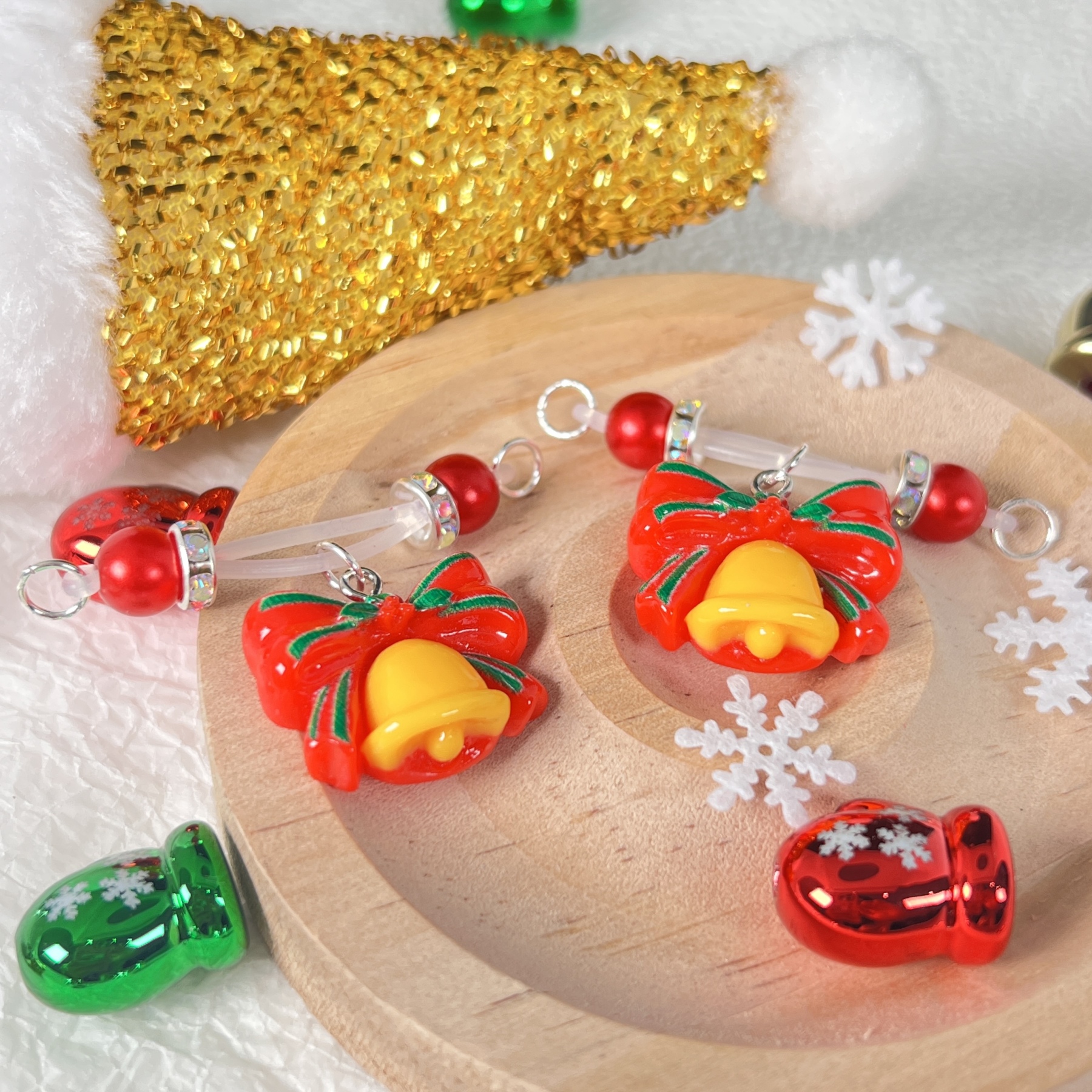 Bowknot Red Bead Nipple Accessories