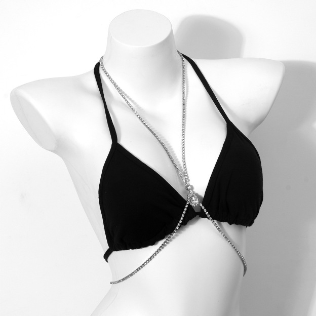 Nightclub bikini rhinestone body chain