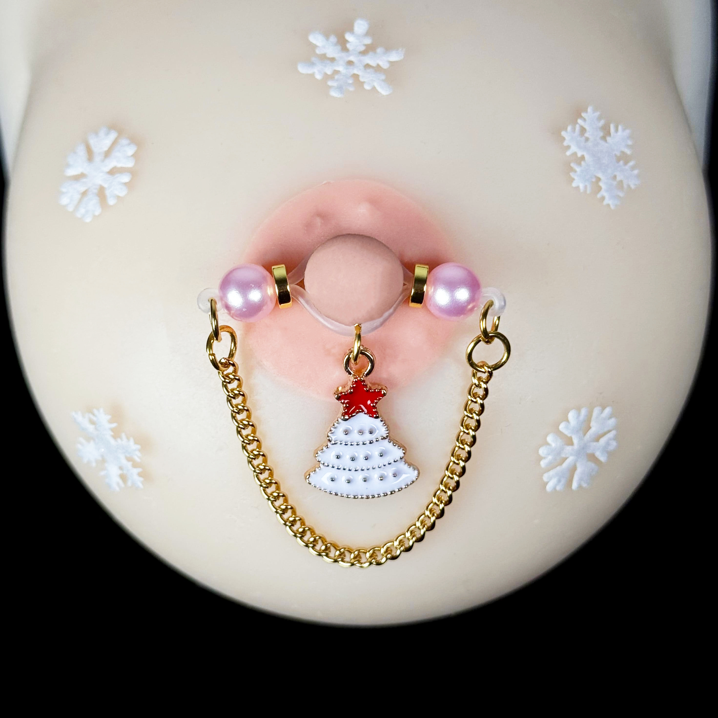 Winter Pearl Ornament Chain Clamps