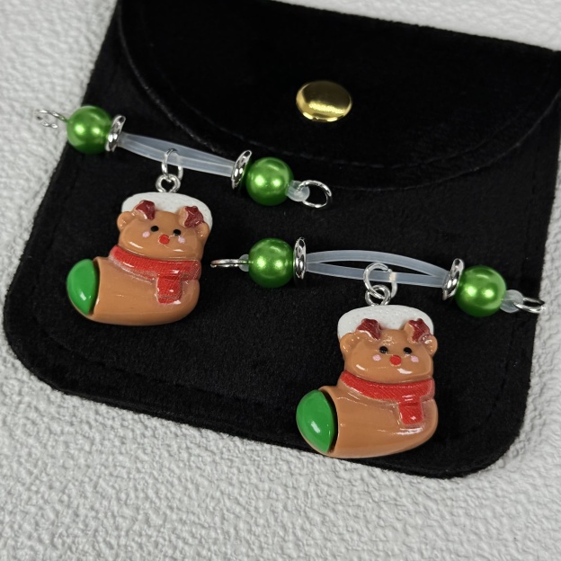 Green Gem Holiday Shoe Nipple Clamps