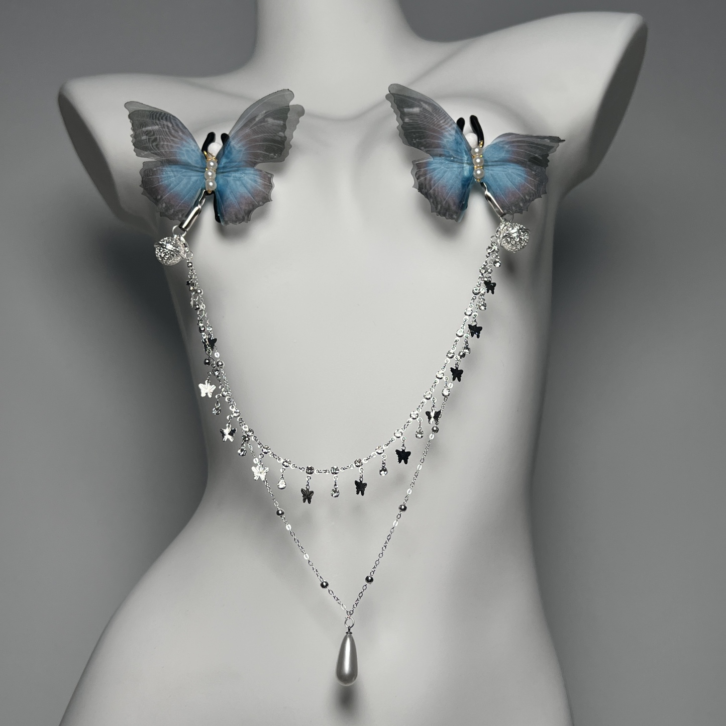 Azure Butterfly Nipple Clamps – Adjustable