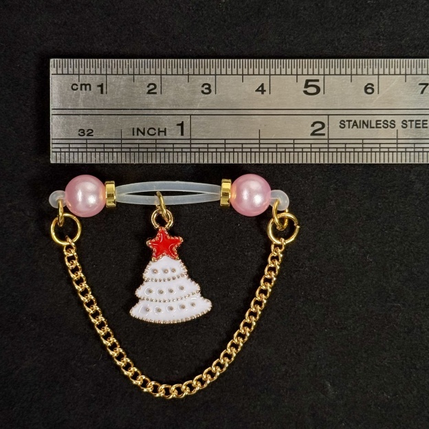 Winter Pearl Ornament Chain Clamps
