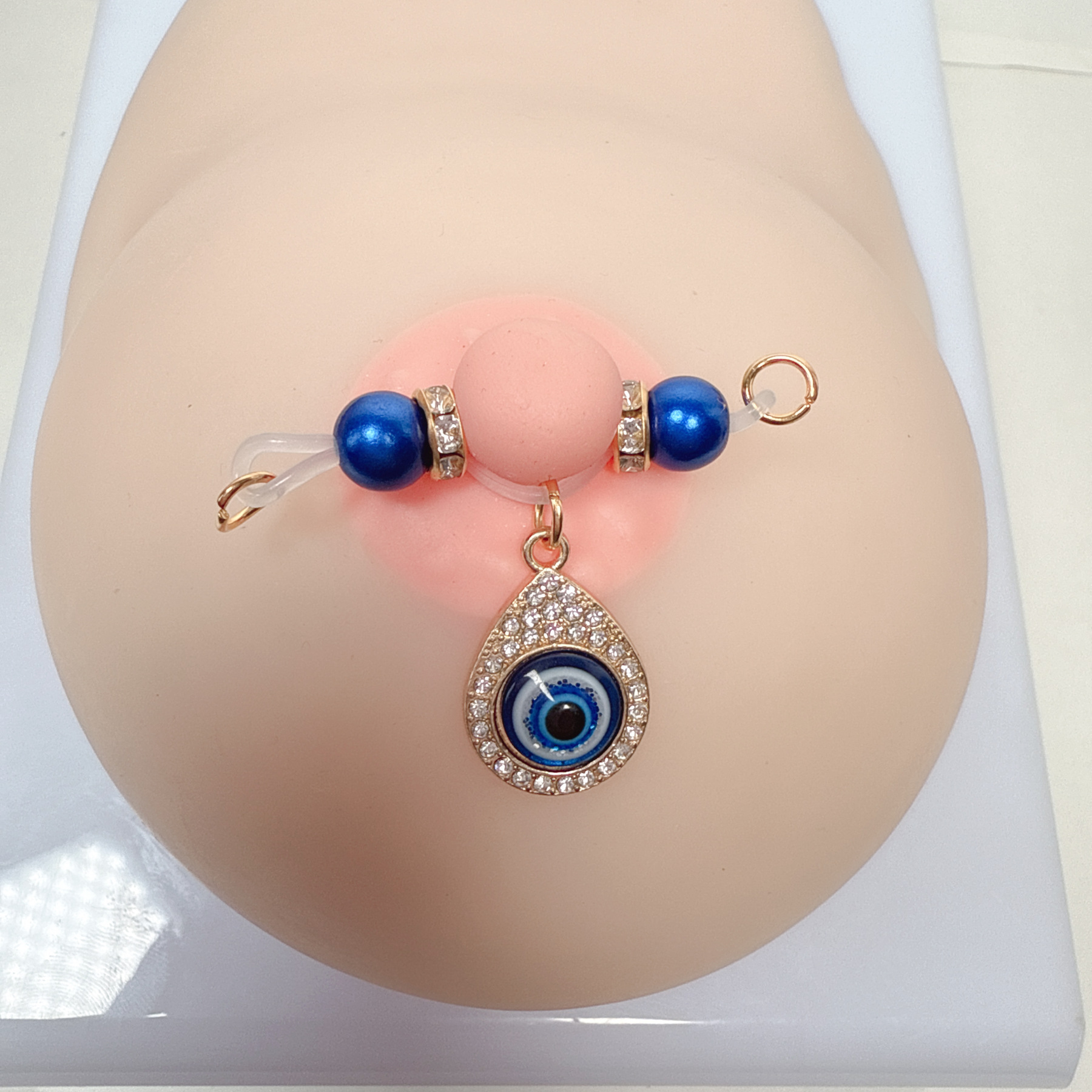 Piercing-free nipple jewelry - Ocean Heart