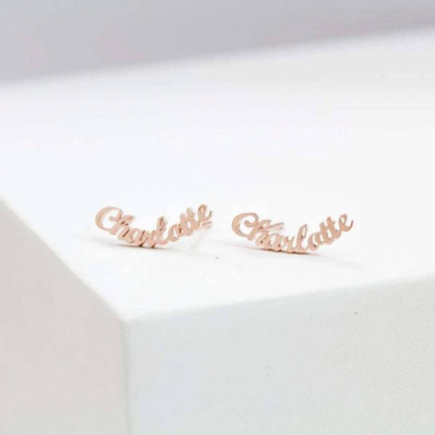 Personalized letter earrings-Thyye