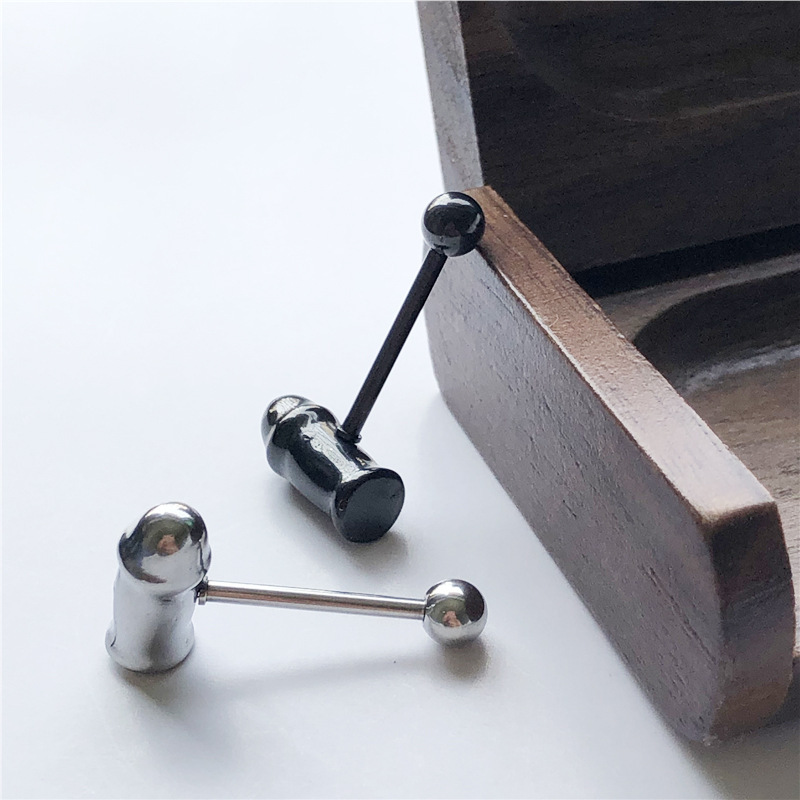 Hammer tongue studs Tongue rings-Thyye