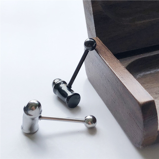 Hammer tongue studs Tongue rings-Thyye