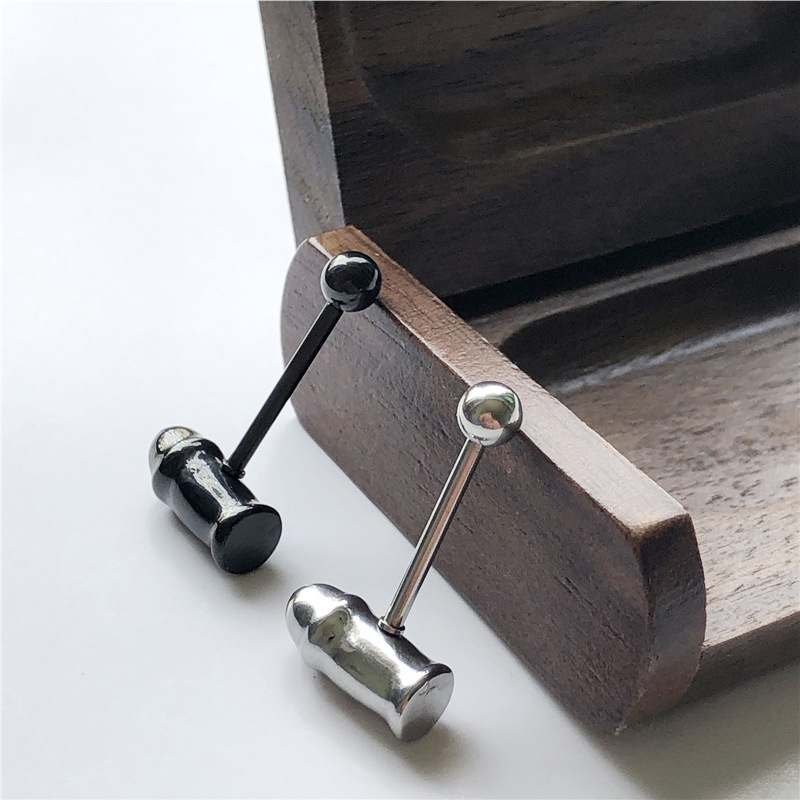 Hammer tongue studs Tongue rings-Thyye