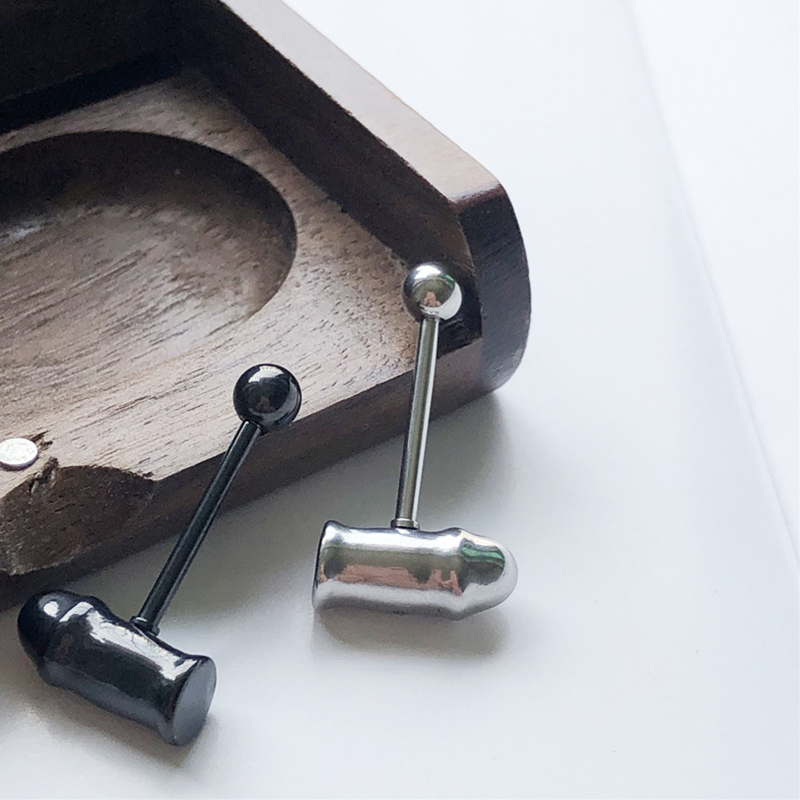 Hammer tongue studs Tongue rings-Thyye