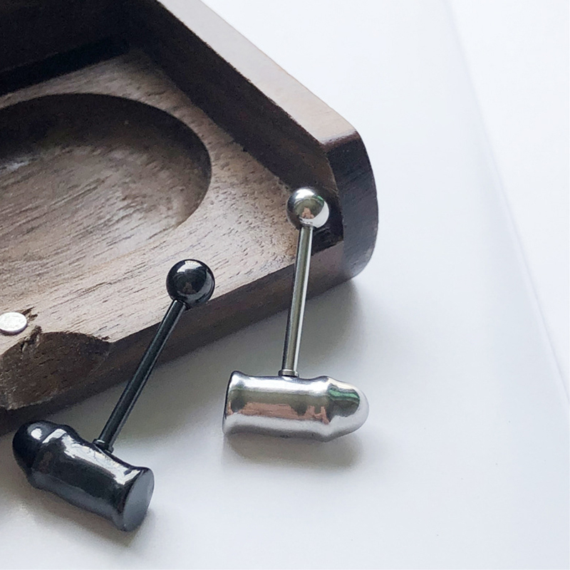 Hammer tongue studs Tongue rings-Thyye
