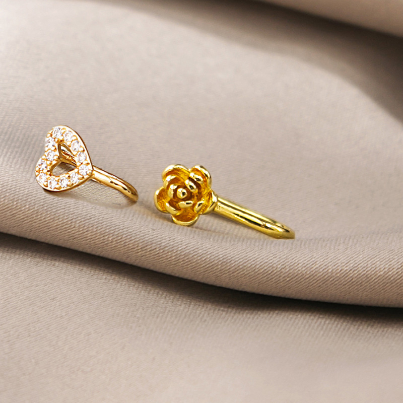 Shiny Nose Cuff Clip Non Piercing Nose Ring