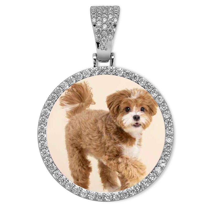 Large Circle Custom Picture Pendant-Thyye