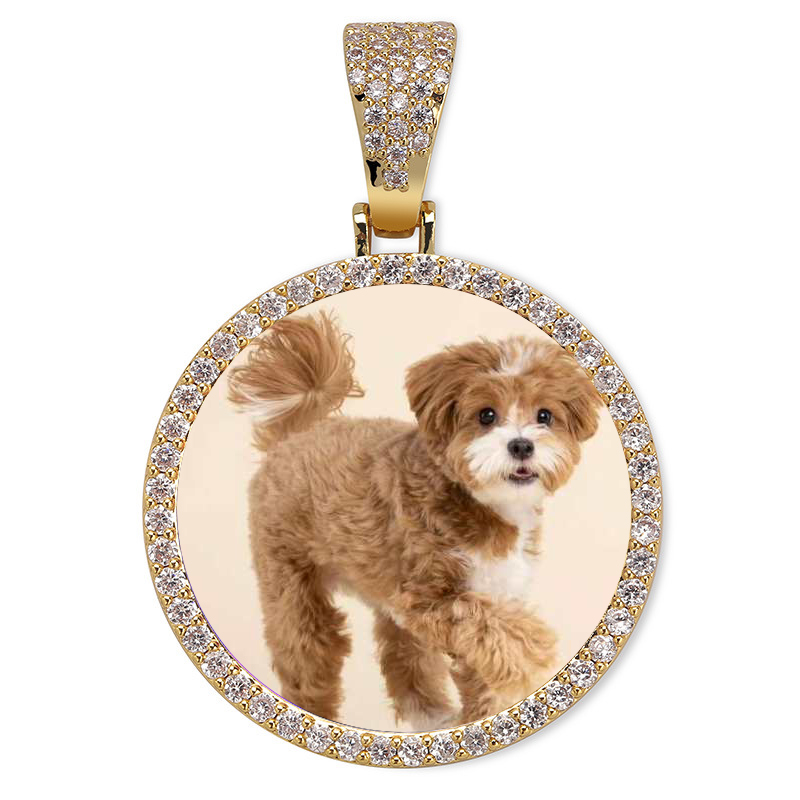 Large Circle Custom Picture Pendant-Thyye