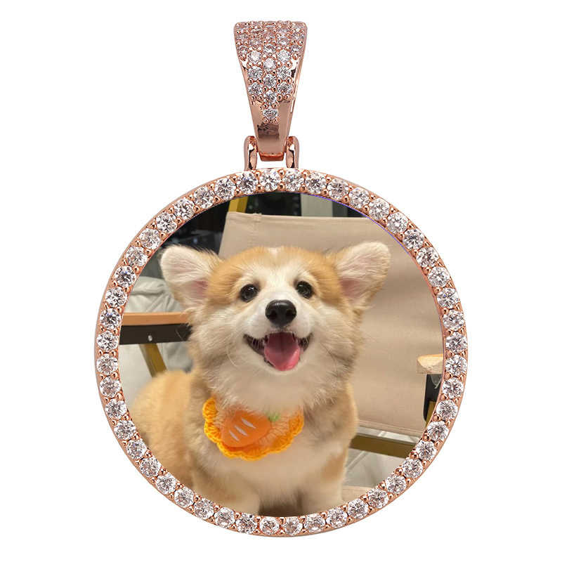 Large Circle Custom Picture Pendant-Thyye