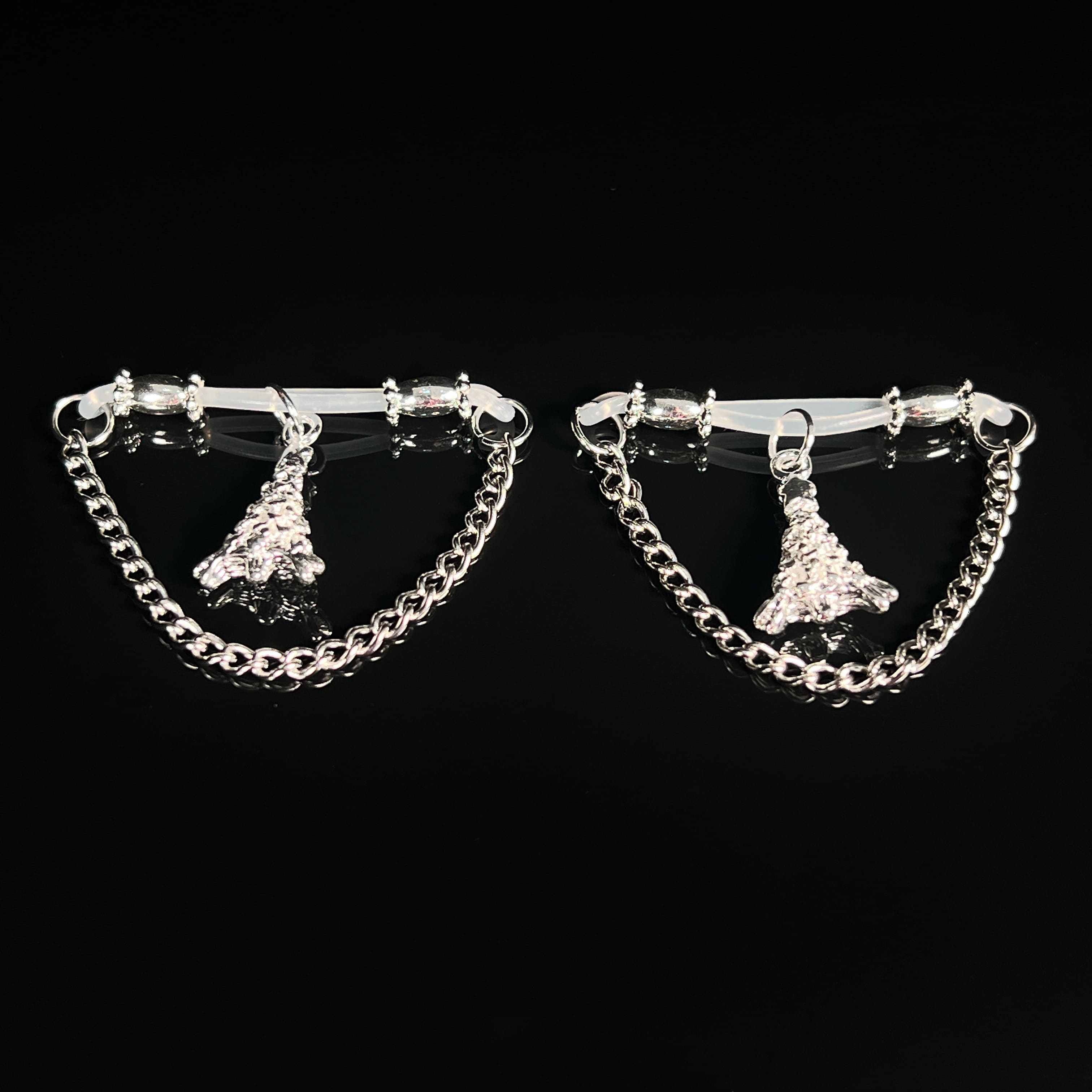 Holiday Silver Surprise Nipple Clips