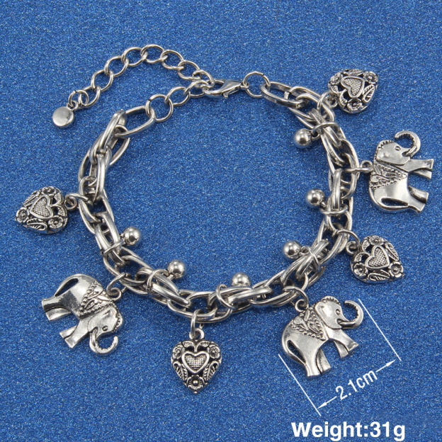 Personalized elephant anklet