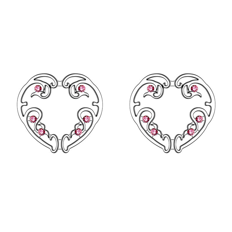 Flower-shaped peacock screen nipple ring-Thyye