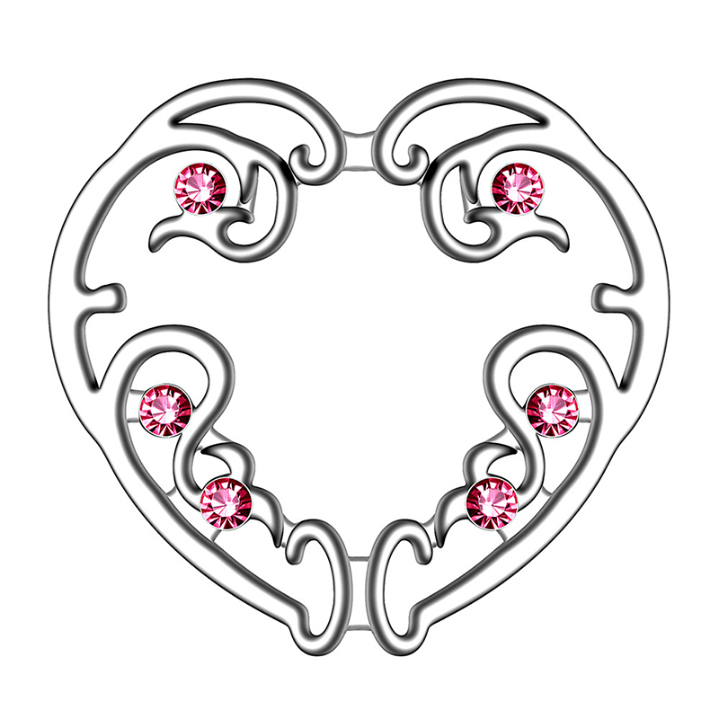 Flower-shaped peacock screen nipple ring-Thyye