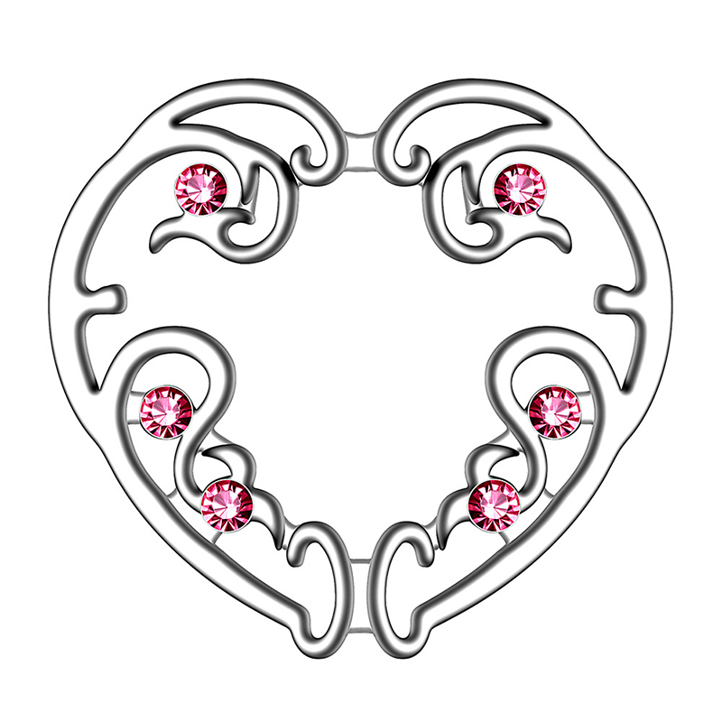 Flower-shaped peacock screen nipple ring-Thyye