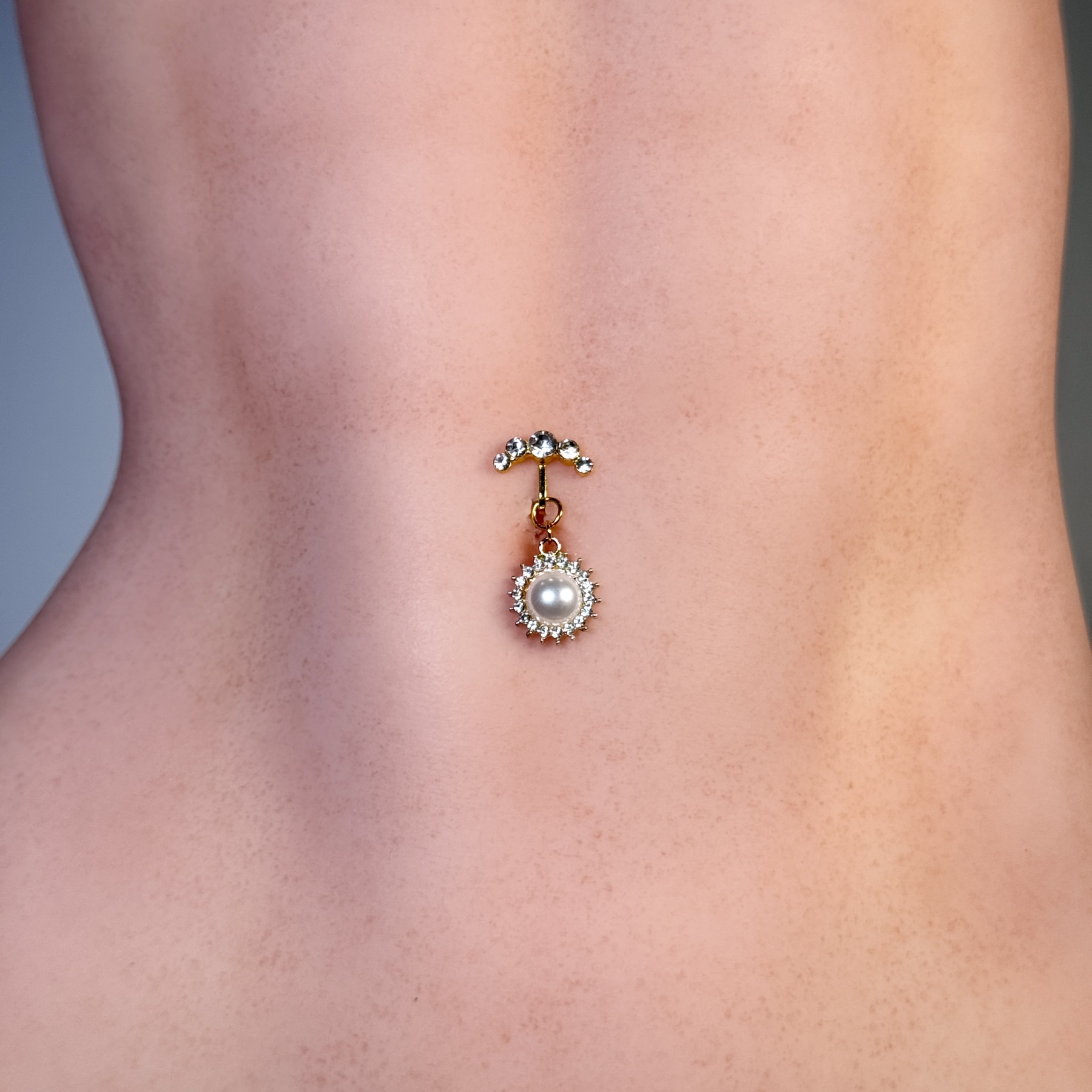 Pearl Sun Goddess Belly Clip