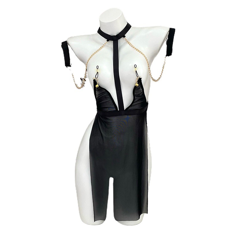 Nipple clamp mesh skirt set