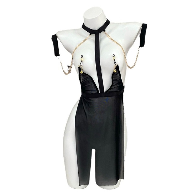 Nipple clamp mesh skirt set