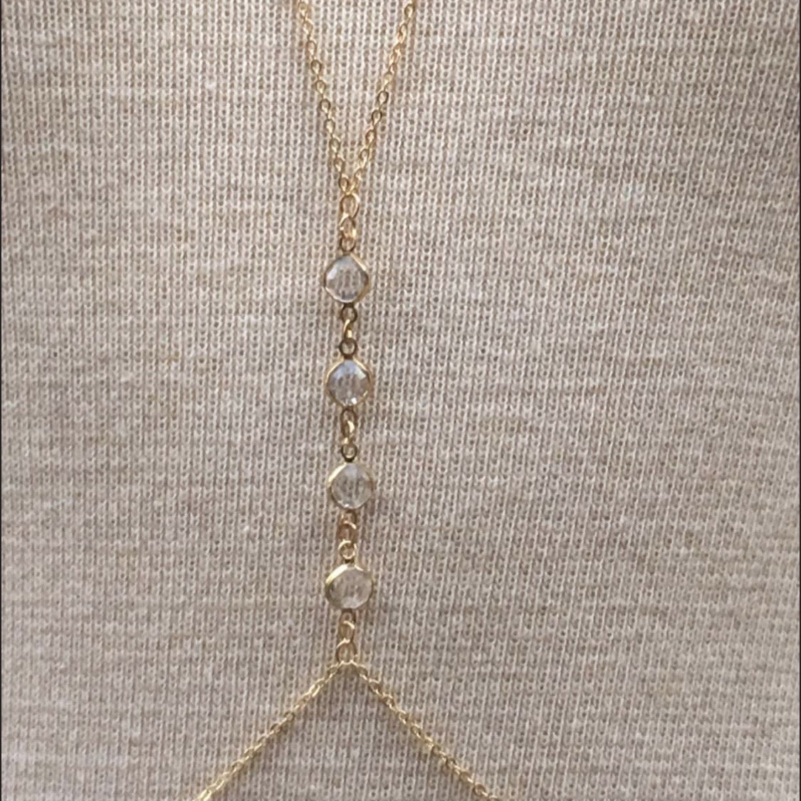 Minimalist Crystal Y-Shaped Body Chain