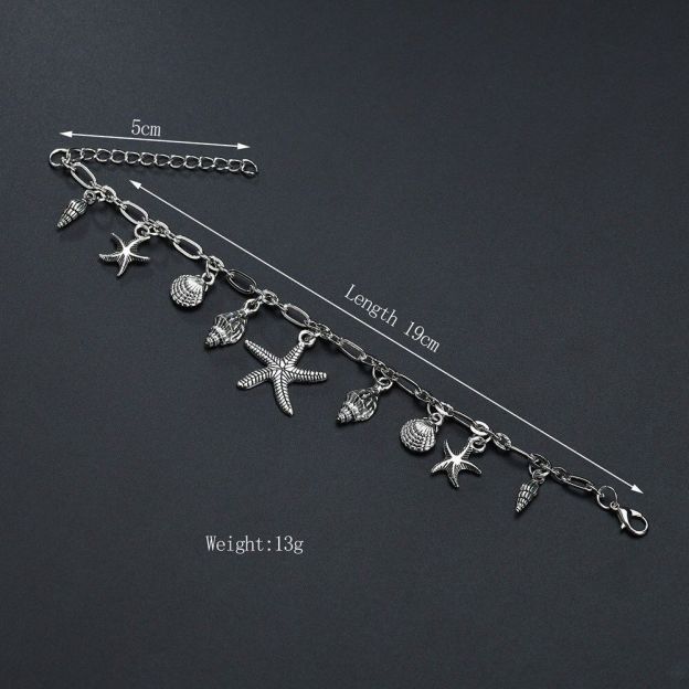 Classic seashell anklet