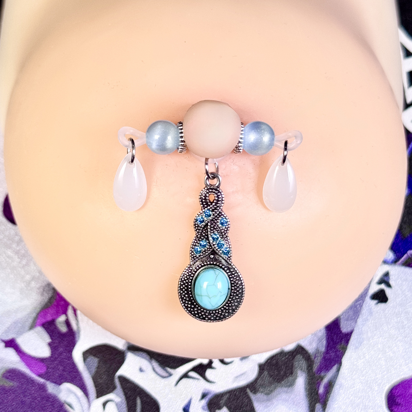 Mystic Blue Gem Drop Charm