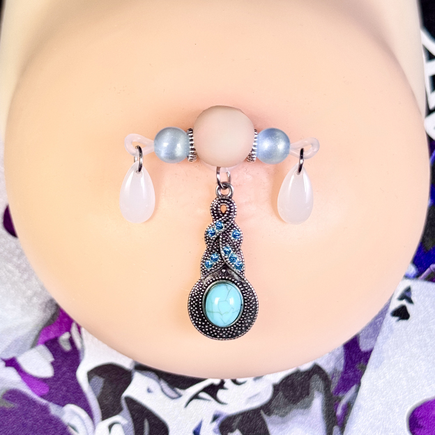 Mystic Blue Gem Drop Charm
