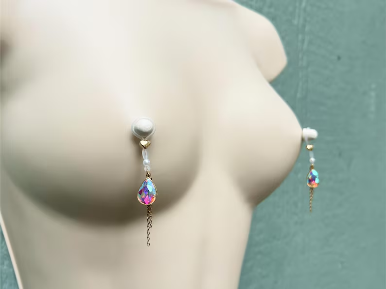 Rhinestone Nipple Jewelry-Thyye