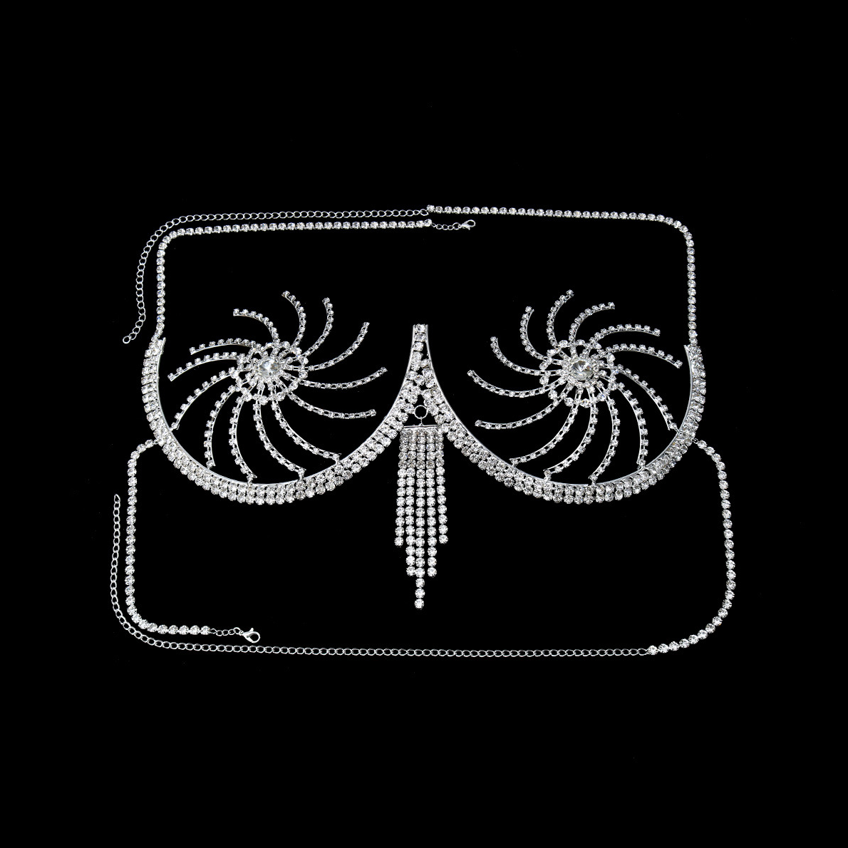 Stylish Rhinestone Windmill Body Chain