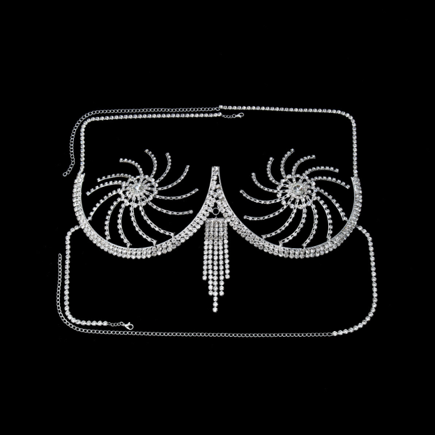 Stylish Rhinestone Windmill Body Chain