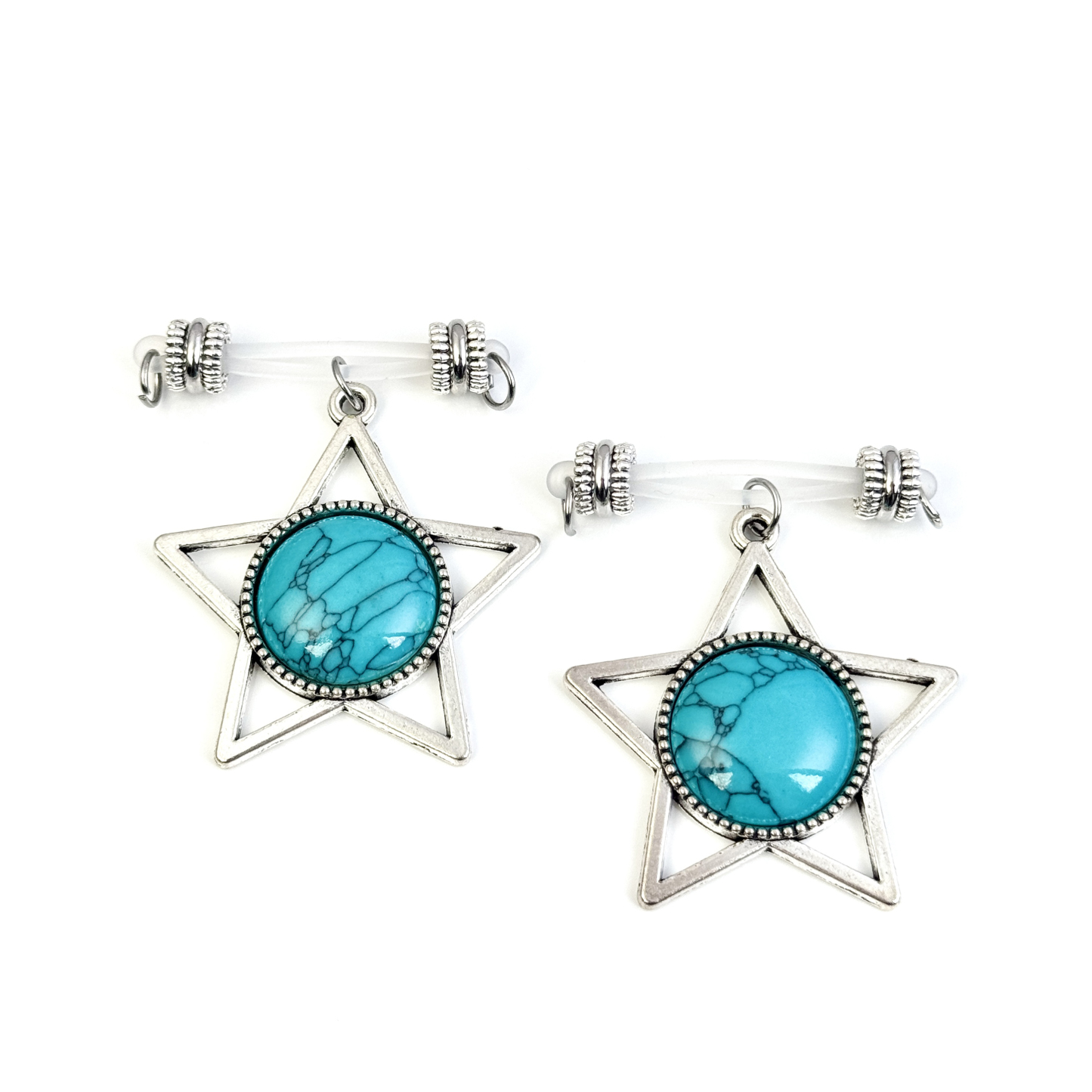 Mystic Star Turquoise Nipple Clamp Set