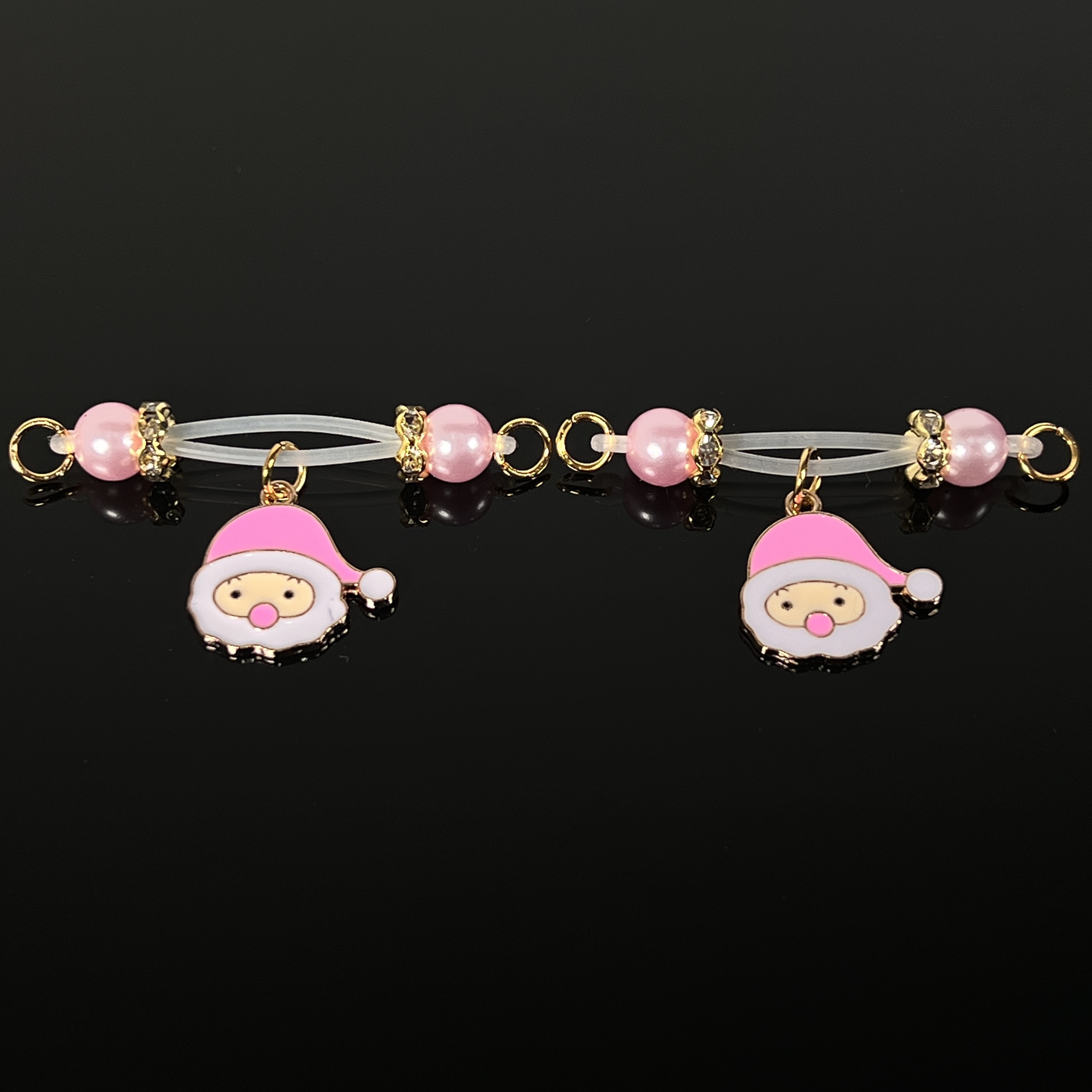 Pink Santa Tease Clips
