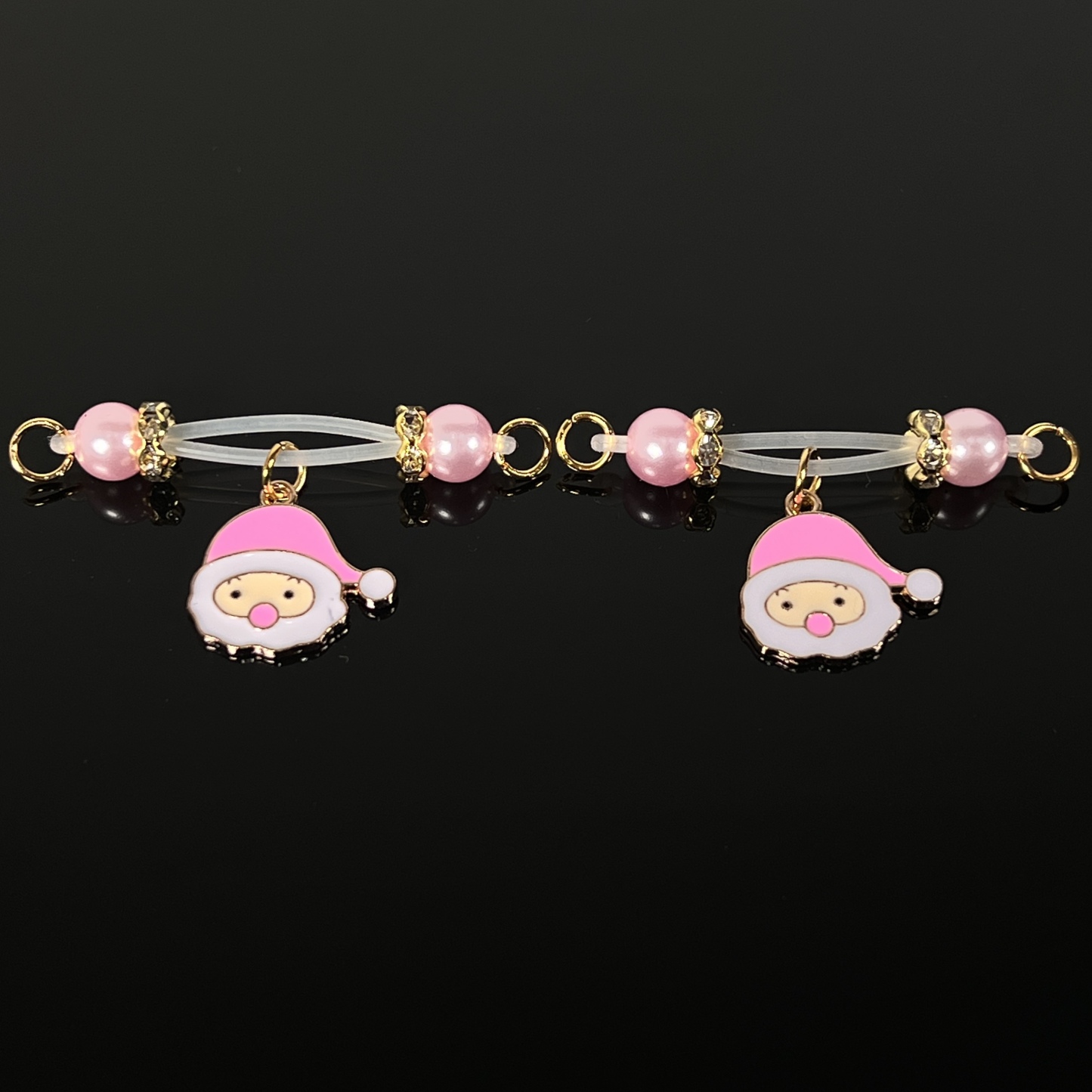 Pink Santa Tease Clips