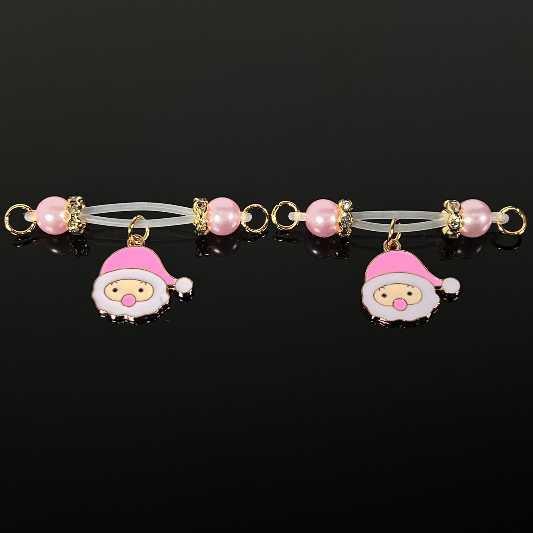 Pink Santa Tease Clips