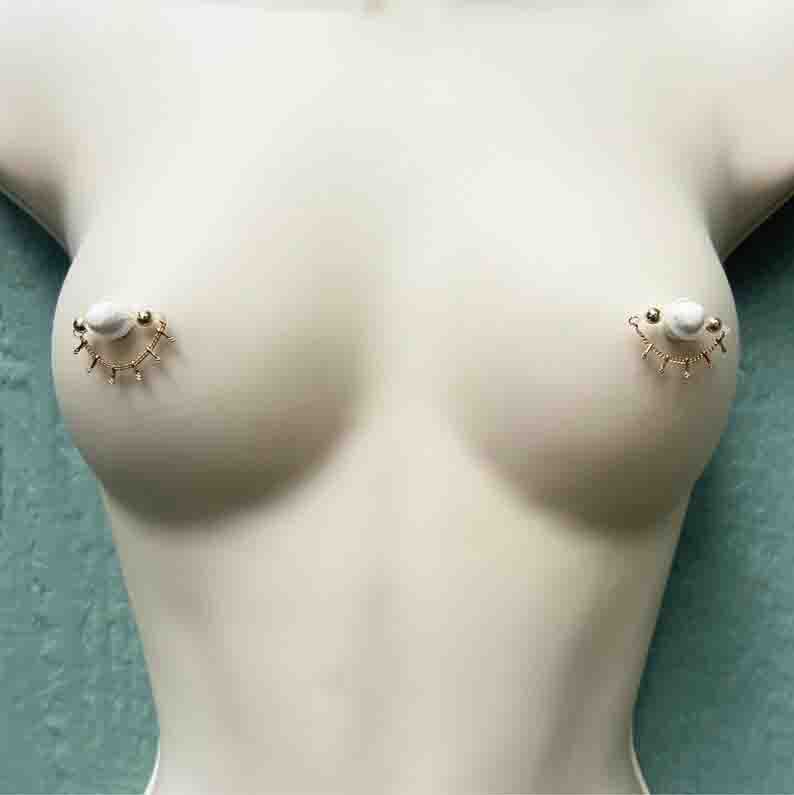 Dainty Gold Chain Fake Nipple Piercing