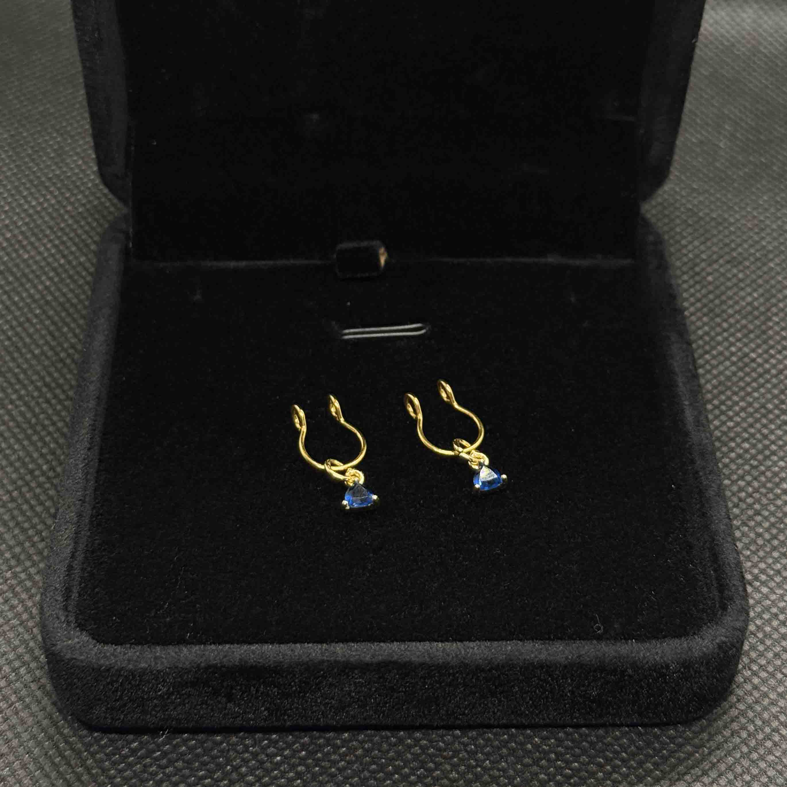 Men's Nipple Clamps - Blue Gemstone