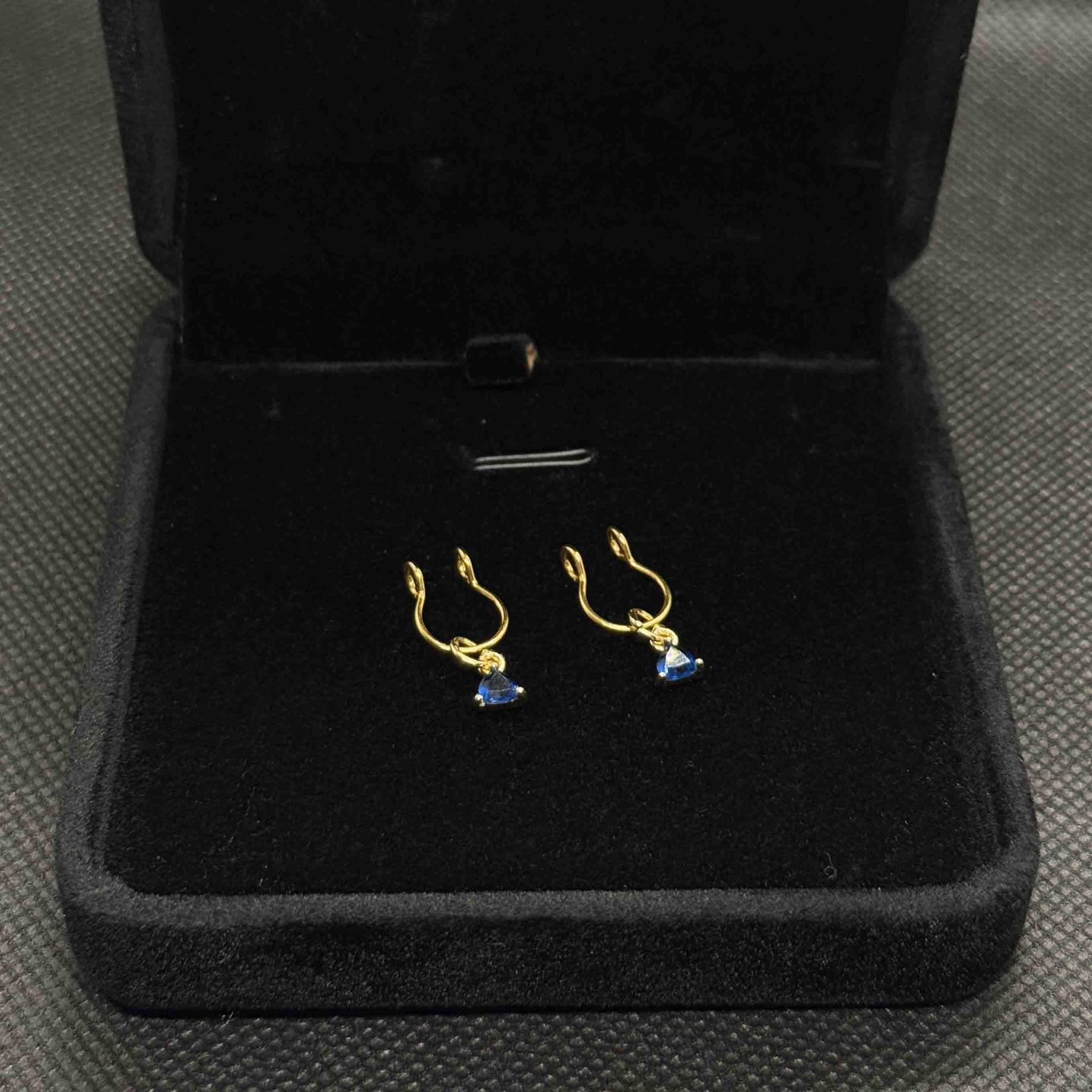 Men's Nipple Clamps - Blue Gemstone